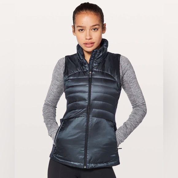 lululemon athletica Jackets & Blazers - Lululemon Down For A Run Vest II Inkwell Navy Blue Puffer 6